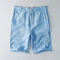 Men's Cotton Linen Beach Shorts - Lightweight Summer Casual Wear for Outdoor Activities