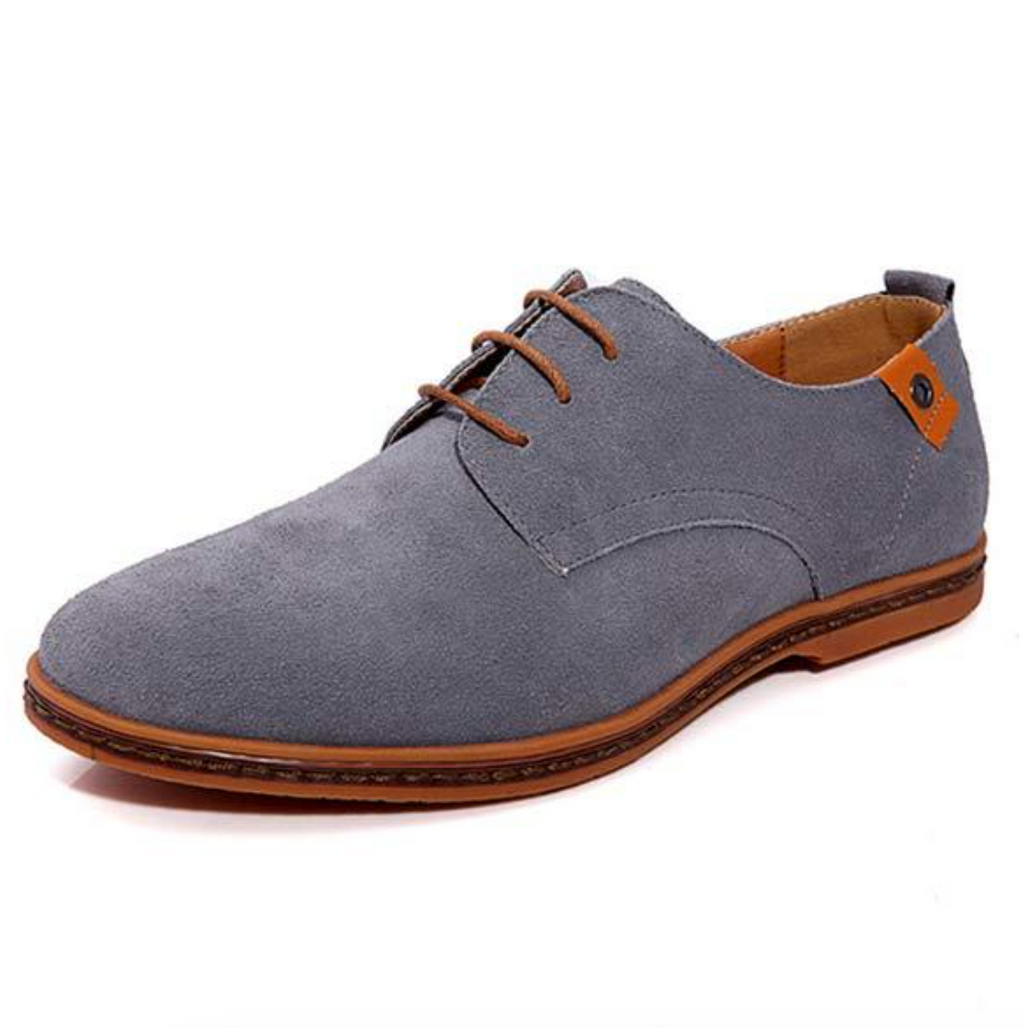 Men's Lace-Up Oxford Shoes with Stitching Detail for Formal and Casual Wear
