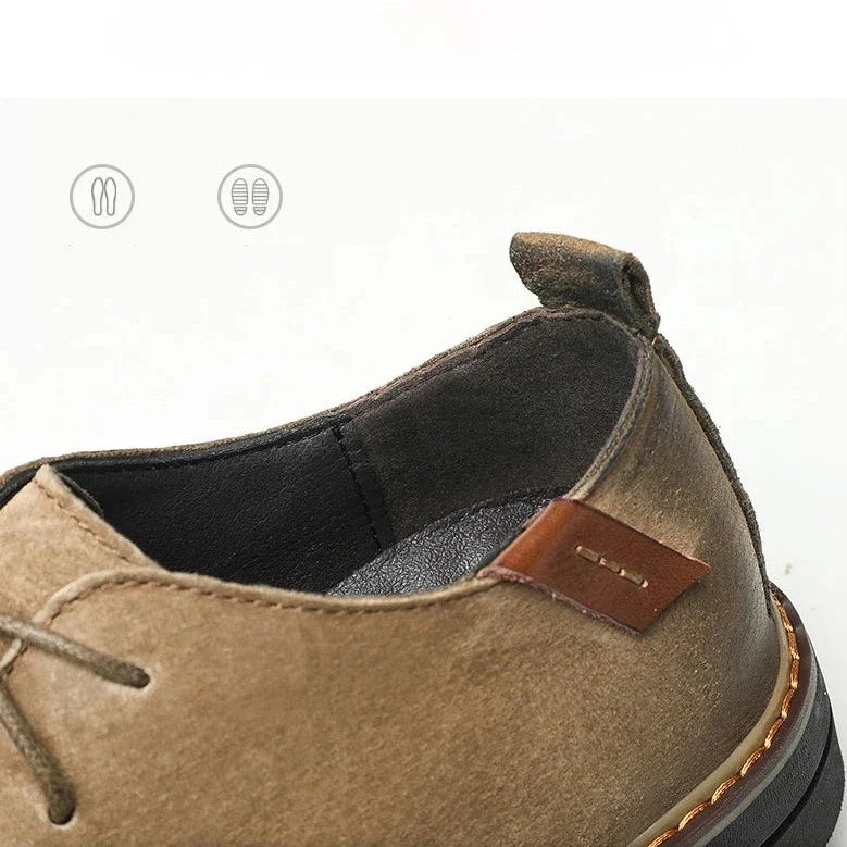 Men's Leather Oxford Shoes - Classic Dress Footwear for Formal and Business Occasions