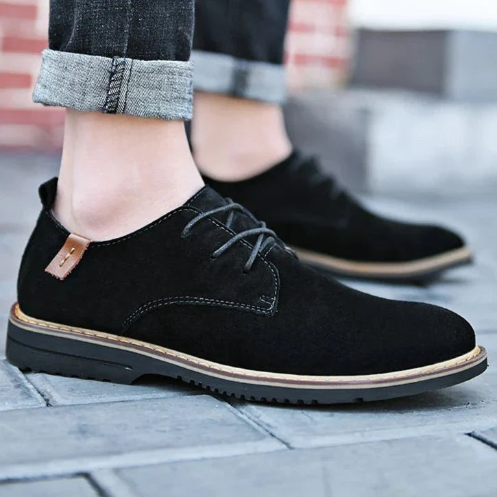 Men's Leather Oxford Shoes - Classic Dress Footwear for Formal and Business Occasions