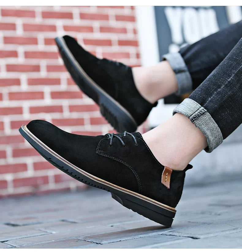 Men's Leather Oxford Shoes - Classic Dress Footwear for Formal and Business Occasions