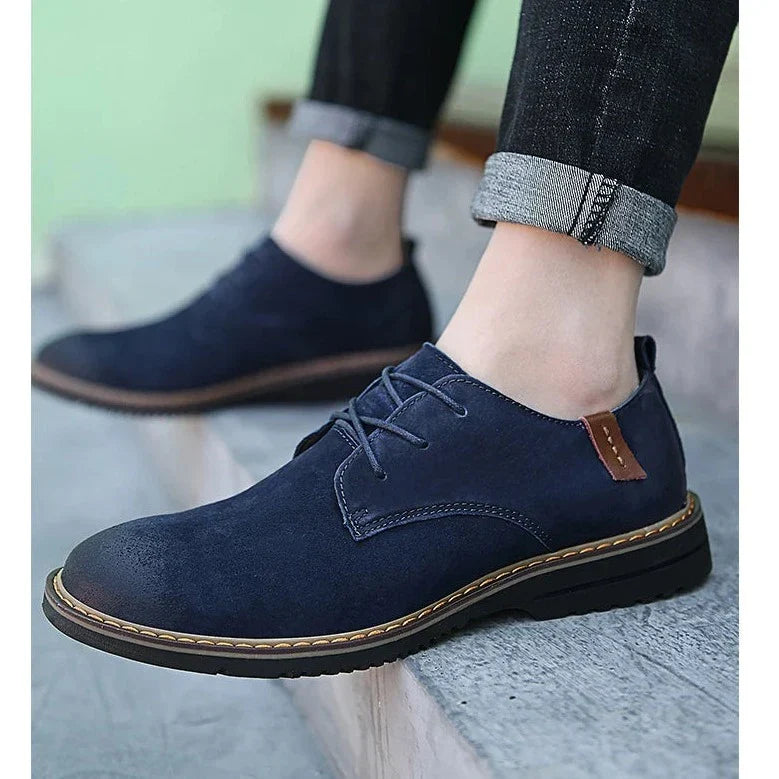 Men's Leather Oxford Shoes - Classic Dress Footwear for Formal and Business Occasions