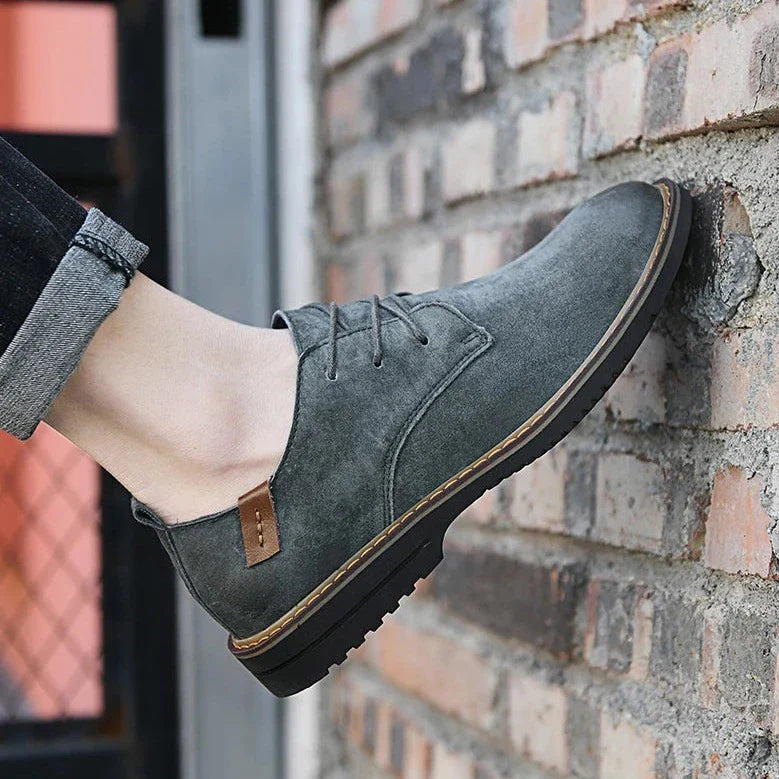 Men's Leather Oxford Shoes - Classic Dress Footwear for Formal and Business Occasions