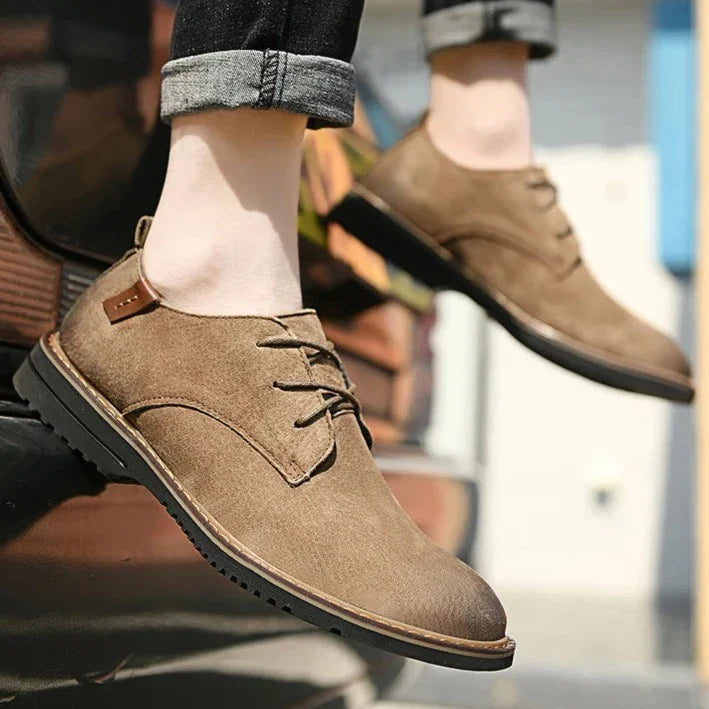 Men's Leather Oxford Shoes - Classic Dress Footwear for Formal and Business Occasions