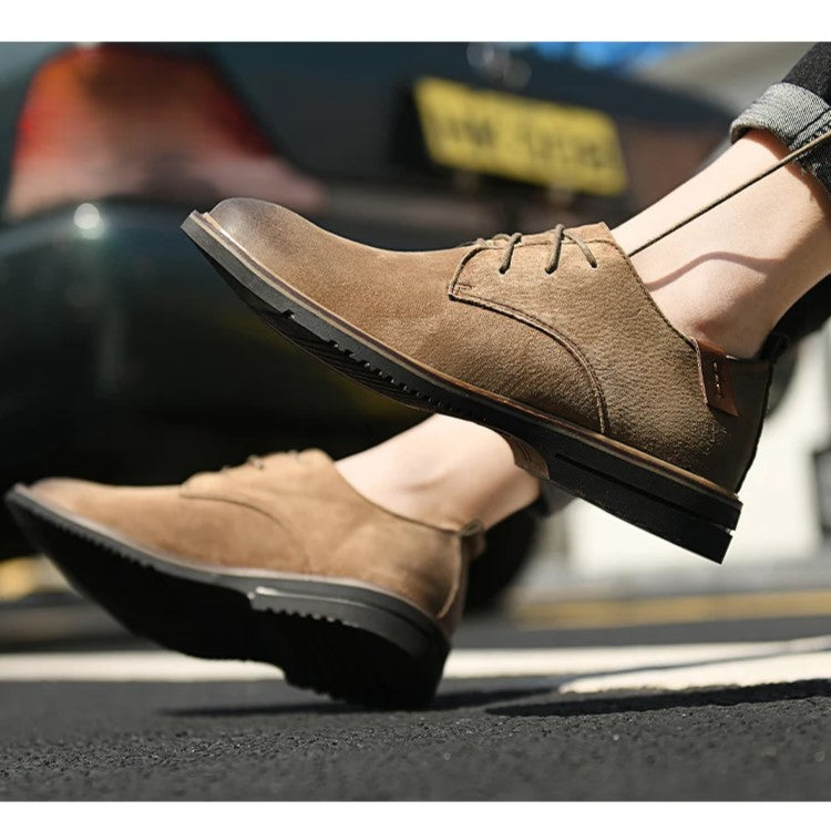 Men's Leather Oxford Shoes - Classic Dress Footwear for Formal and Business Occasions