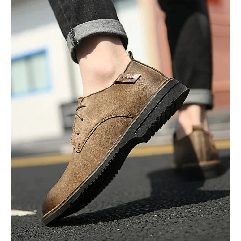 Men's Leather Oxford Shoes - Classic Dress Footwear for Formal and Business Occasions