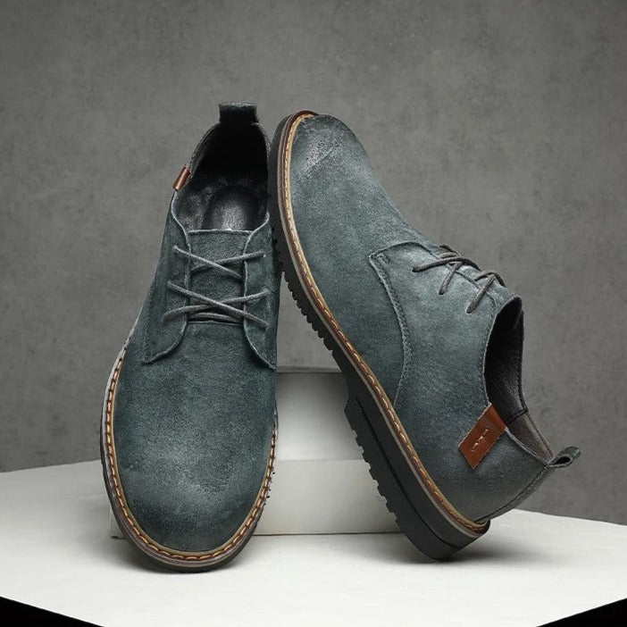 Men's Leather Oxford Shoes - Classic Dress Footwear for Formal and Business Occasions
