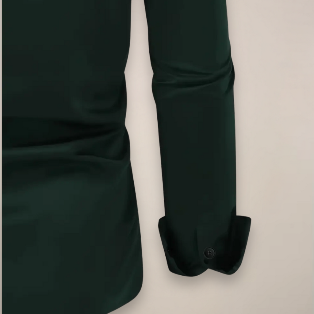 Men's Long-Sleeve Shirt with Classic Notched Collar