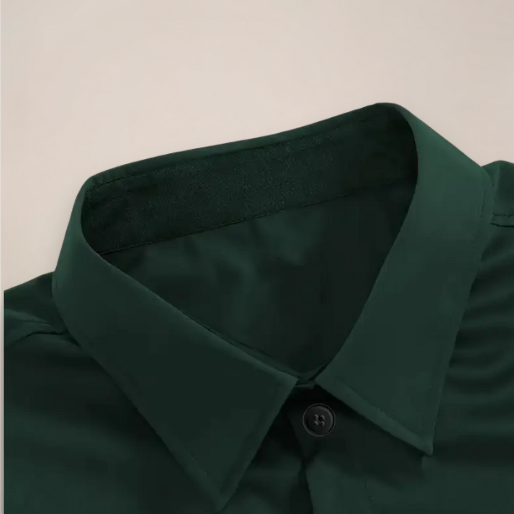 Men's Long-Sleeve Shirt with Classic Notched Collar