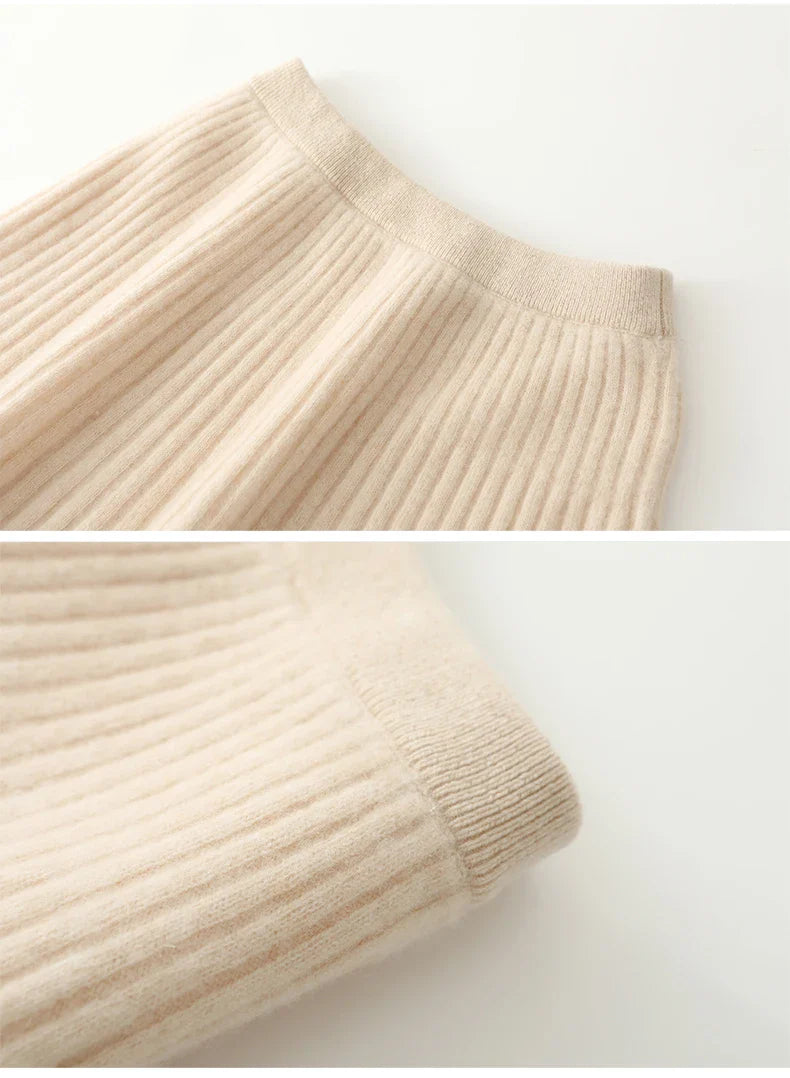 Merino Wool Skirt - A-Line Design for Everyday Wear - Comfortable and Stylish