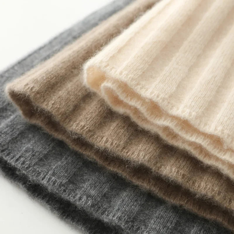 Merino Wool Skirt - A-Line Design for Everyday Wear - Comfortable and Stylish