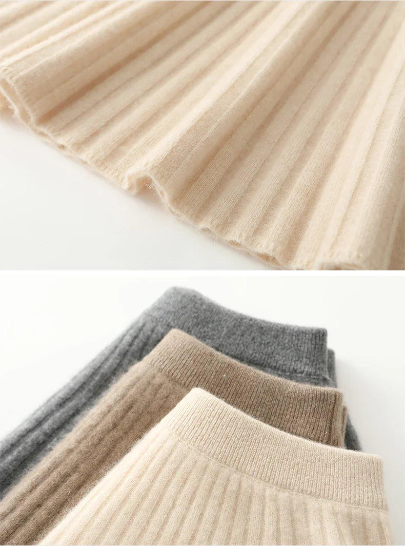 Merino Wool Skirt - A-Line Design for Everyday Wear - Comfortable and Stylish