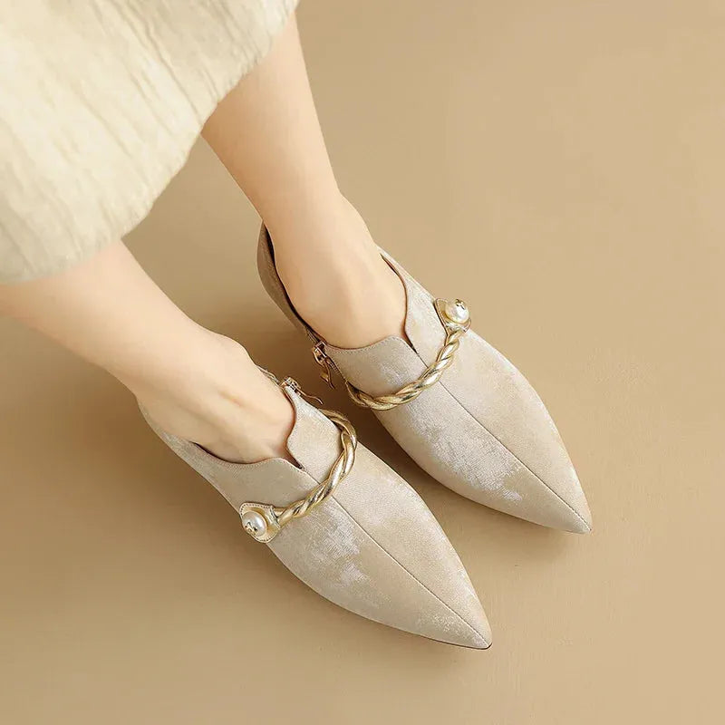 Mid-Heel Sandals for Women - Comfortable Faux Leather Design for Casual or Dressy Occasions