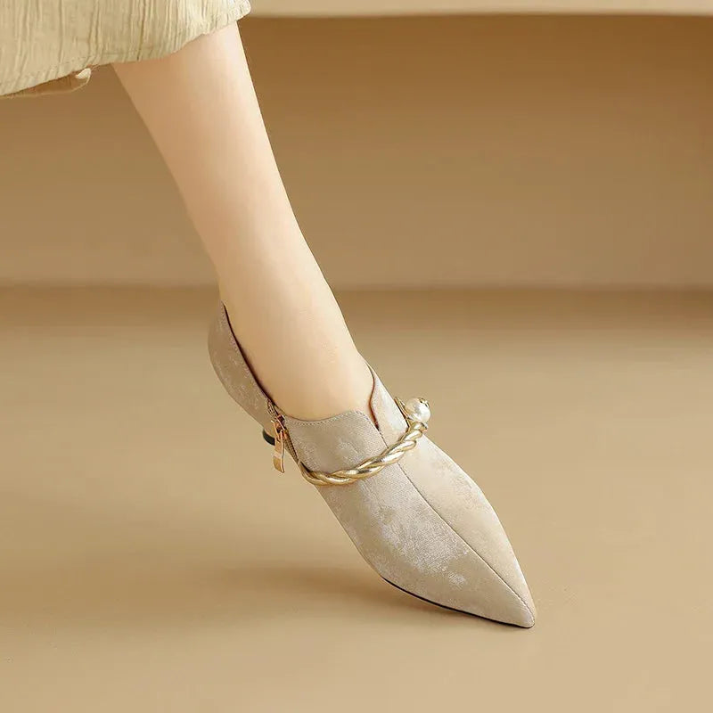 Mid-Heel Sandals for Women - Comfortable Faux Leather Design for Casual or Dressy Occasions