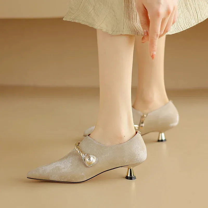 Mid-Heel Sandals for Women - Comfortable Faux Leather Design for Casual or Dressy Occasions