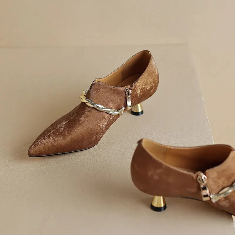 Mid-Heel Sandals for Women - Comfortable Faux Leather Design for Casual or Dressy Occasions