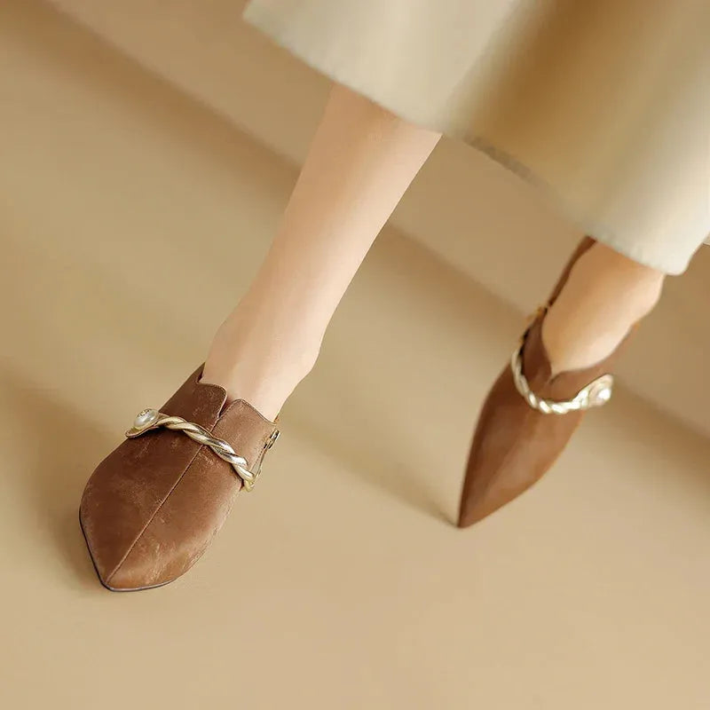 Mid-Heel Sandals for Women - Comfortable Faux Leather Design for Casual or Dressy Occasions