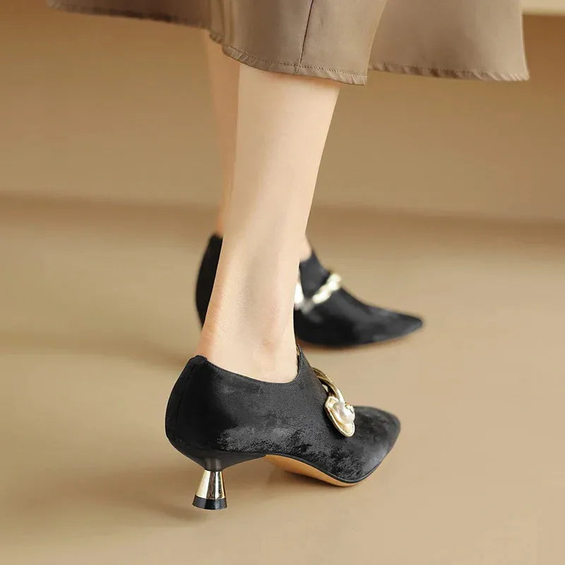 Mid-Heel Sandals for Women - Comfortable Faux Leather Design for Casual or Dressy Occasions