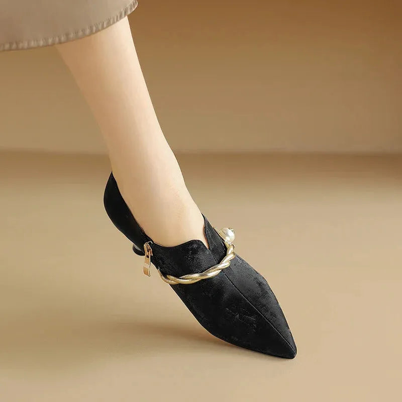 Mid-Heel Sandals for Women - Comfortable Faux Leather Design for Casual or Dressy Occasions