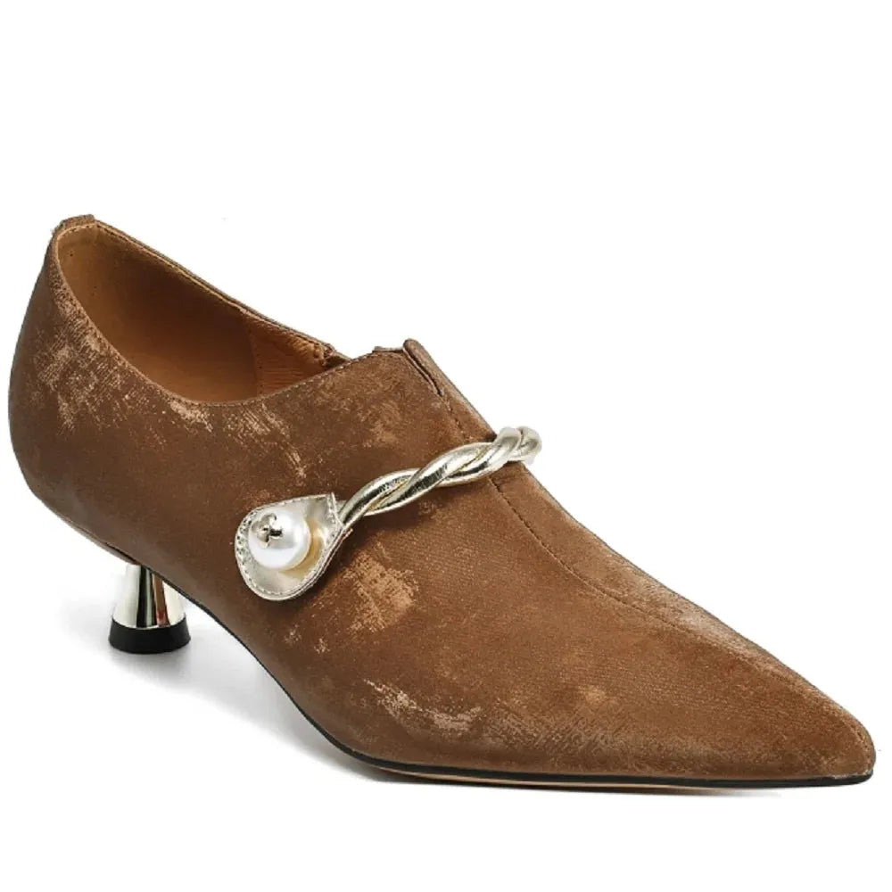 Mid-Heel Sandals for Women - Comfortable Faux Leather Design for Casual or Dressy Occasions