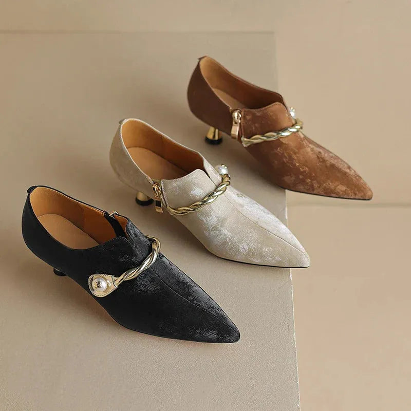 Mid-Heel Sandals for Women - Comfortable Faux Leather Design for Casual or Dressy Occasions