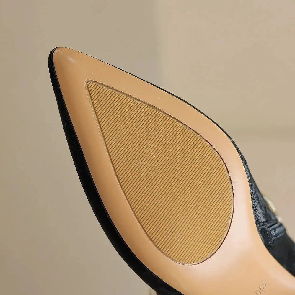 Mid-Heel Sandals for Women - Comfortable Faux Leather Design for Casual or Dressy Occasions