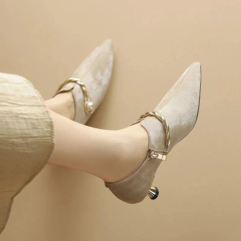 Mid-Heel Sandals for Women - Comfortable Faux Leather Design for Casual or Dressy Occasions