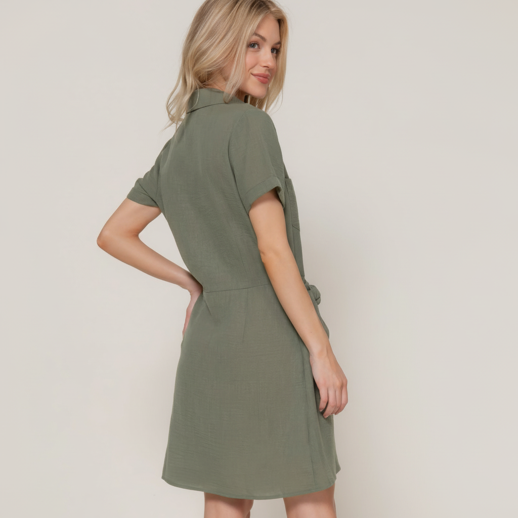 Mini Dress with Side Bow Detail - Casual Chic Style for Parties and Events