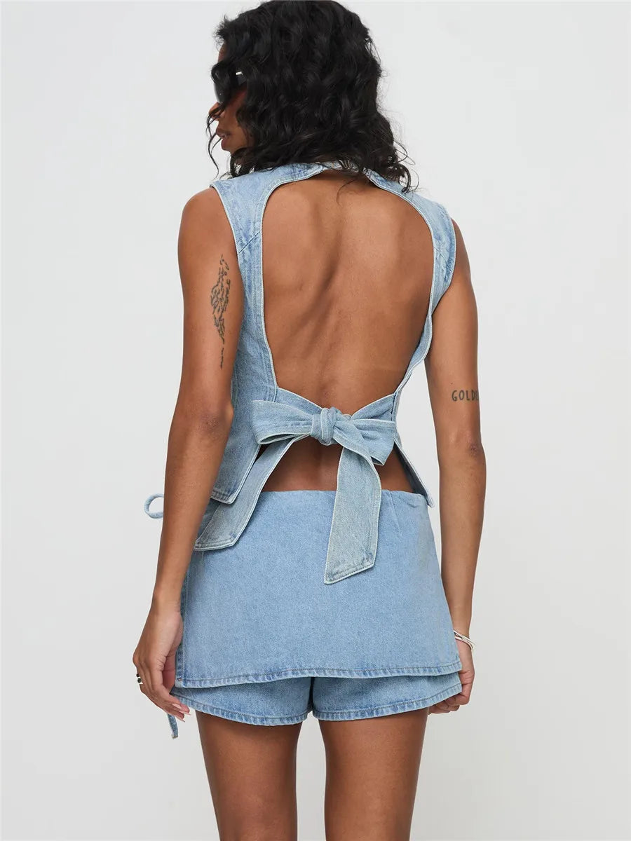 Mini Pocket Skirt - Cotton Blend - Casual Style - Women's Everyday Wear - Available in Multiple Sizes