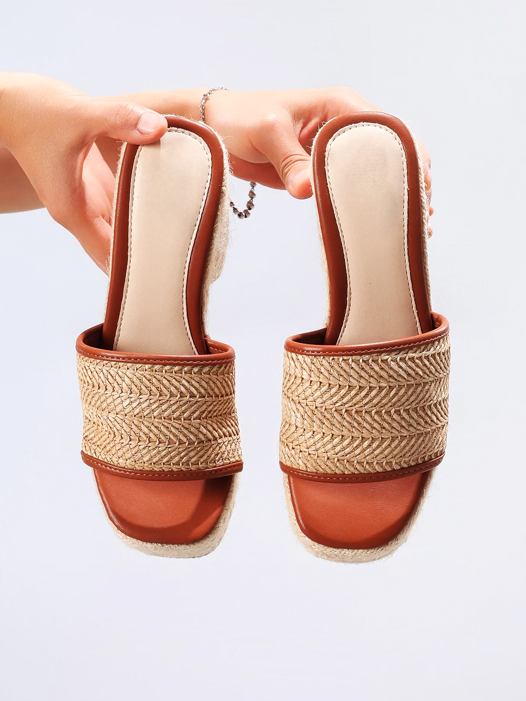 Natural Woven Heels for Women - Eco-Friendly Material, Stylish Design for Casual or Dressy Occasions