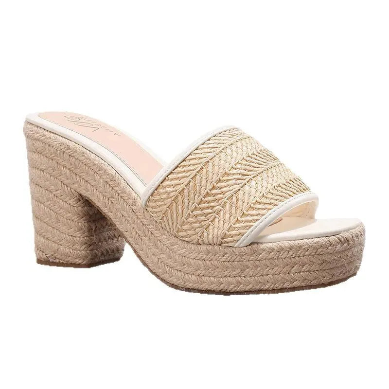 Natural Woven Heels for Women - Eco-Friendly Material, Stylish Design for Casual or Dressy Occasions
