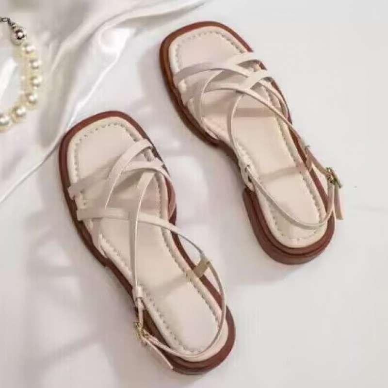 Italian Leather Strap Sandals for Women - Comfortable Summer Footwear with Adjustable Straps and Stylish Design