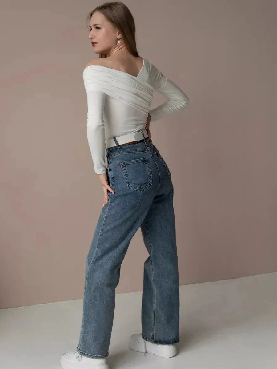 Off-Shoulder Women's Top - Lightweight Fabric - Casual Chic Style - Perfect for Summer Outings and Events