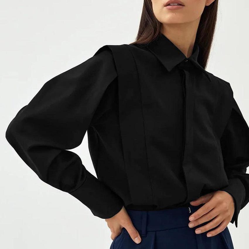 Organic Cotton Women's Classic Blouse - Formal Style for Office and Events