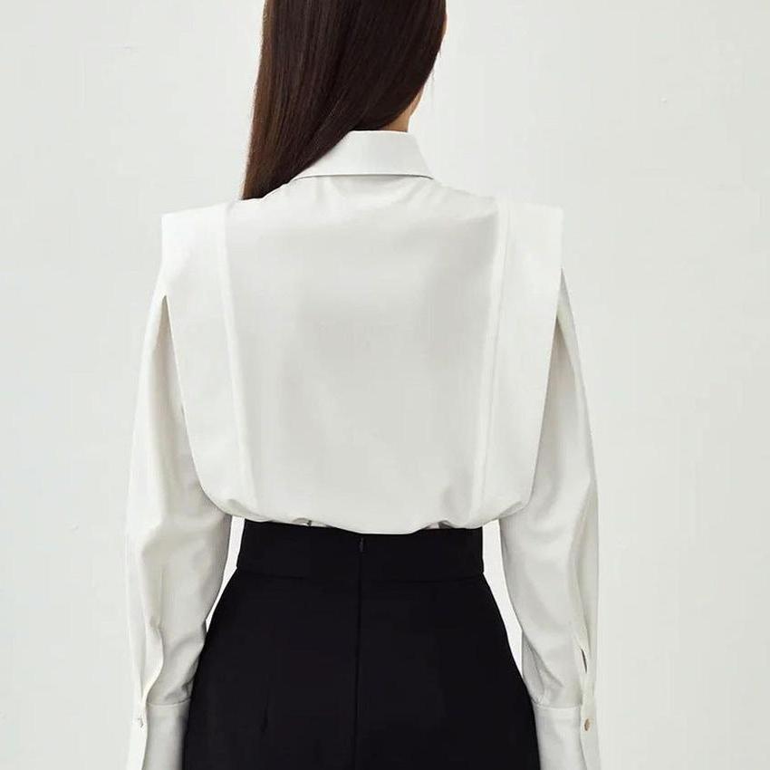 Organic Cotton Women's Classic Blouse - Formal Style for Office and Events