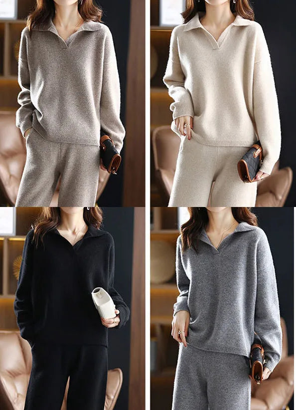 Palermo Polo Knit Set - Soft Cotton Blend - Casual Wear - Stylish Two-Piece Outfit for Everyday Comfort