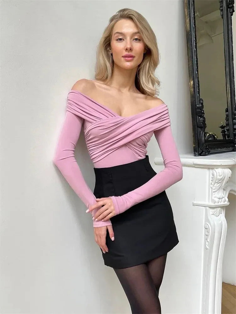 Paris Street Casual Top - Lightweight Cotton Blend - Chic Everyday Wear - Women's Fashion Blouse