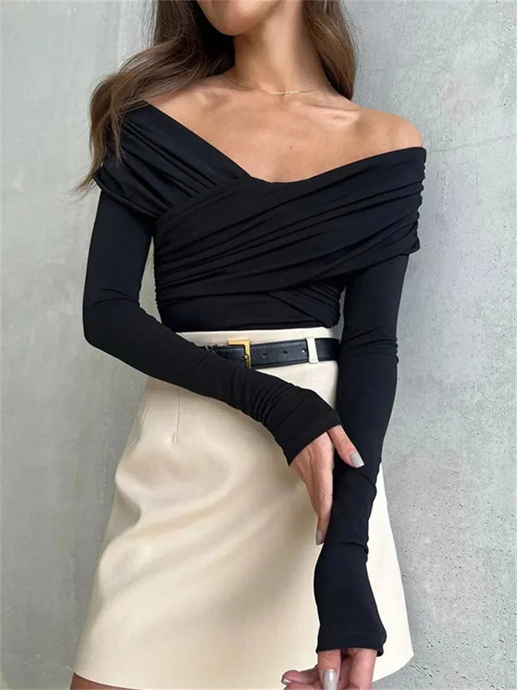 Paris Street Casual Top - Lightweight Cotton Blend - Chic Everyday Wear - Women's Fashion Blouse