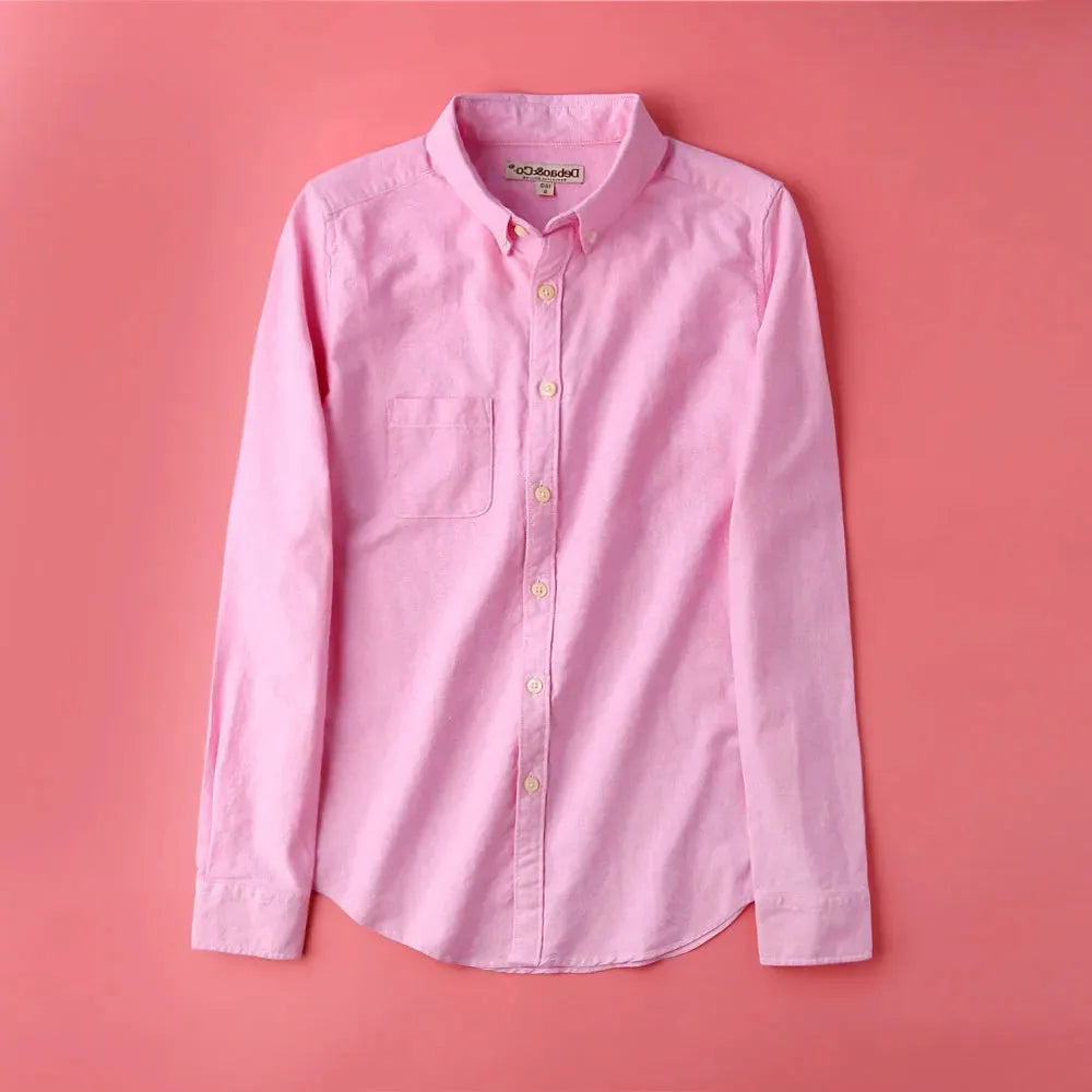 Pastel Oxford Blouses for Women - Elegant Design, Lightweight Cotton, Perfect for Office or Casual Wear