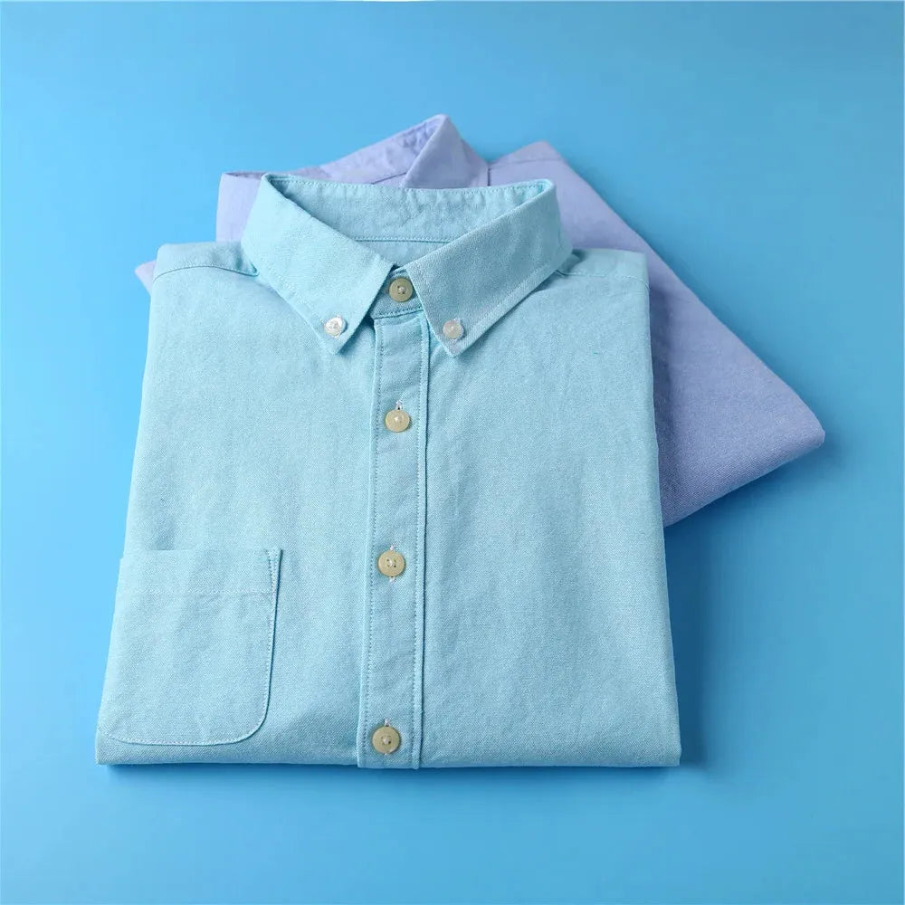 Pastel Oxford Blouses for Women - Elegant Design, Lightweight Cotton, Perfect for Office or Casual Wear