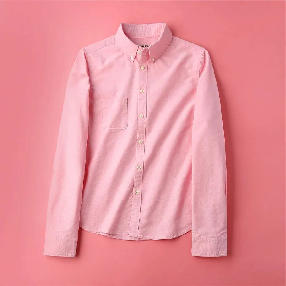Pastel Oxford Blouses for Women - Elegant Design, Lightweight Cotton, Perfect for Office or Casual Wear