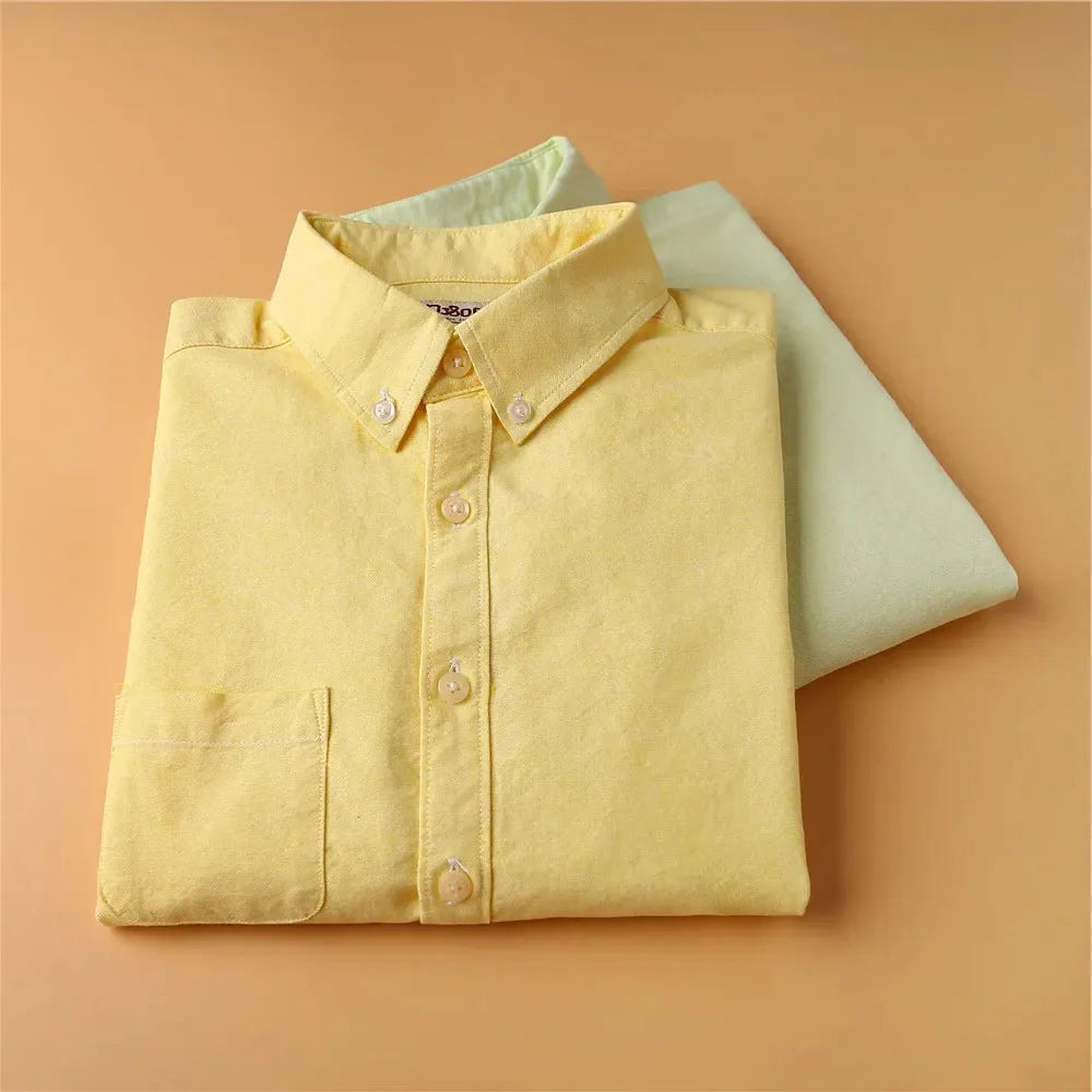 Pastel Oxford Blouses for Women - Elegant Design, Lightweight Cotton, Perfect for Office or Casual Wear
