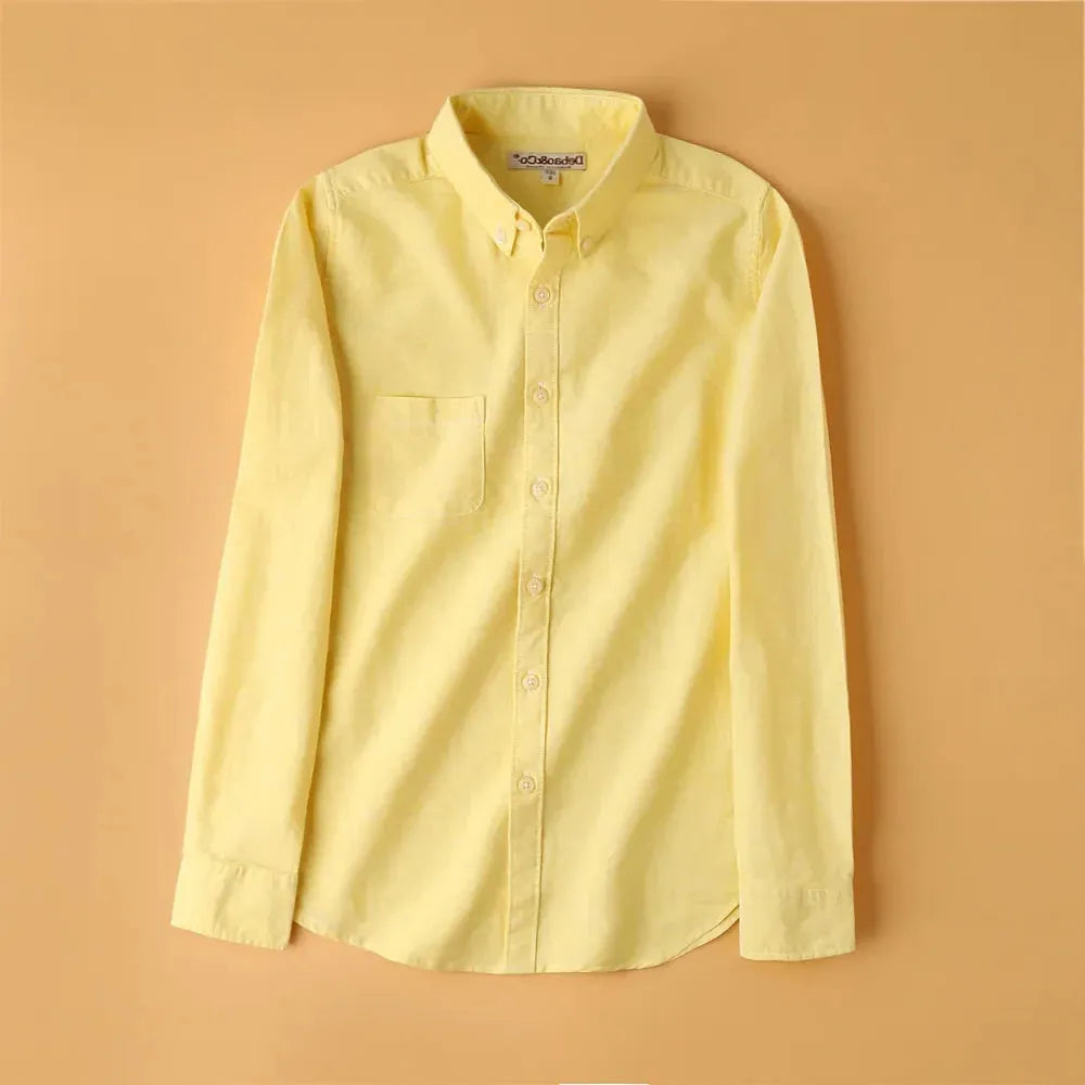 Pastel Oxford Blouses for Women - Elegant Design, Lightweight Cotton, Perfect for Office or Casual Wear