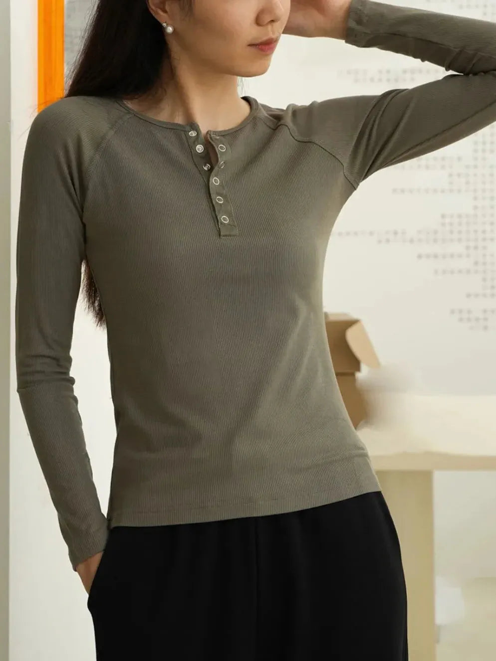 Pop-Button Milano Top - Lightweight Cotton Blouse for Casual Wear - Available in Multiple Colors