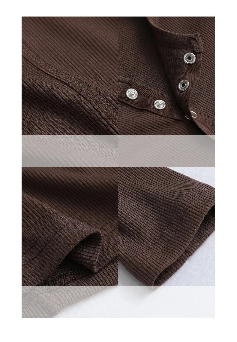 Pop-Button Milano Top - Lightweight Cotton Blouse for Casual Wear - Available in Multiple Colors