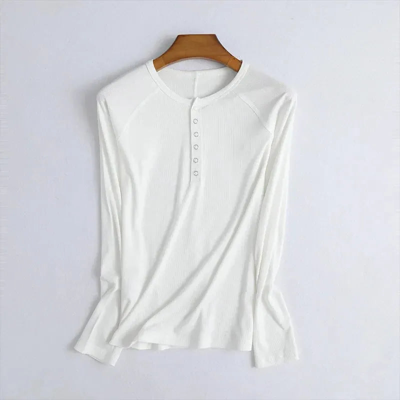 Pop-Button Milano Top - Lightweight Cotton Blouse for Casual Wear - Available in Multiple Colors