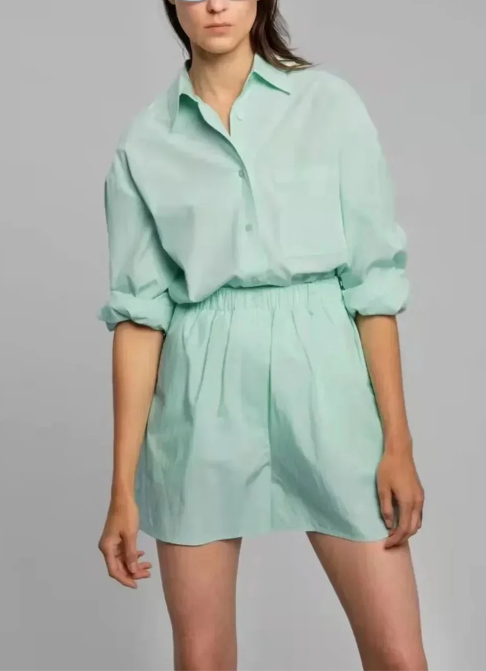 Poplin Loungewear Set - Comfortable Cotton Fabric - Casual Style for Relaxation and Everyday Wear