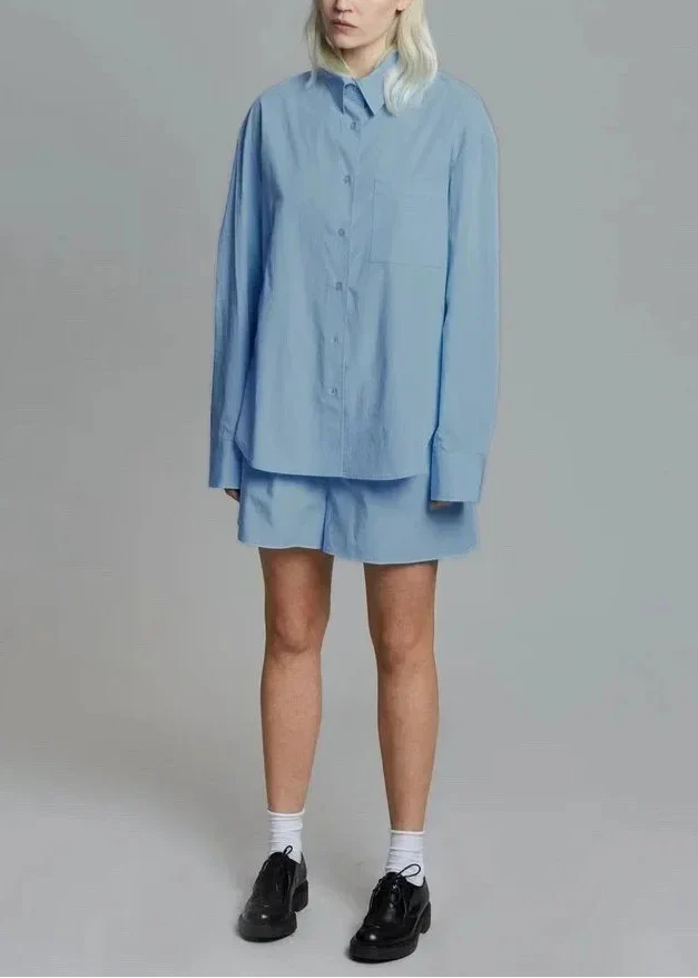 Poplin Loungewear Set - Comfortable Cotton Fabric - Casual Style for Relaxation and Everyday Wear