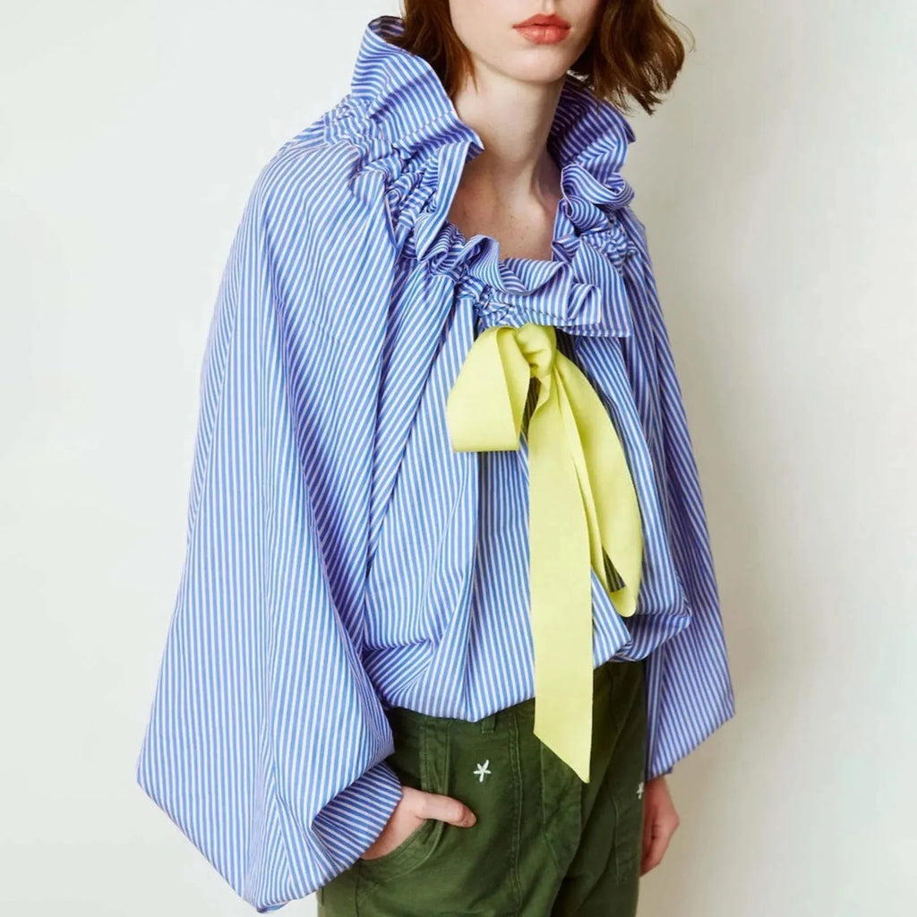 Puffed Cotton Blouse for Women - Lightweight, Casual Style - Perfect for Everyday Wear and Spring Outfits