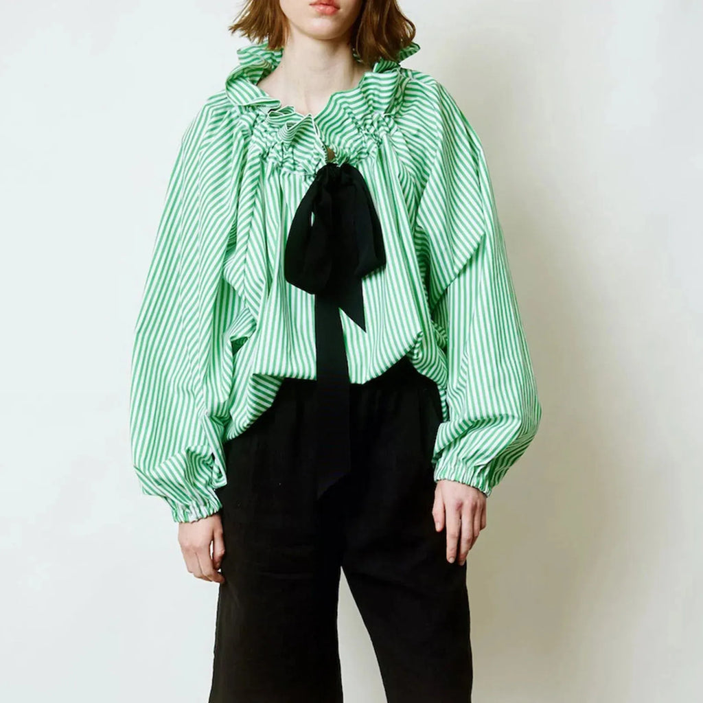 Puffed Cotton Blouse for Women - Lightweight, Casual Style - Perfect for Everyday Wear and Spring Outfits